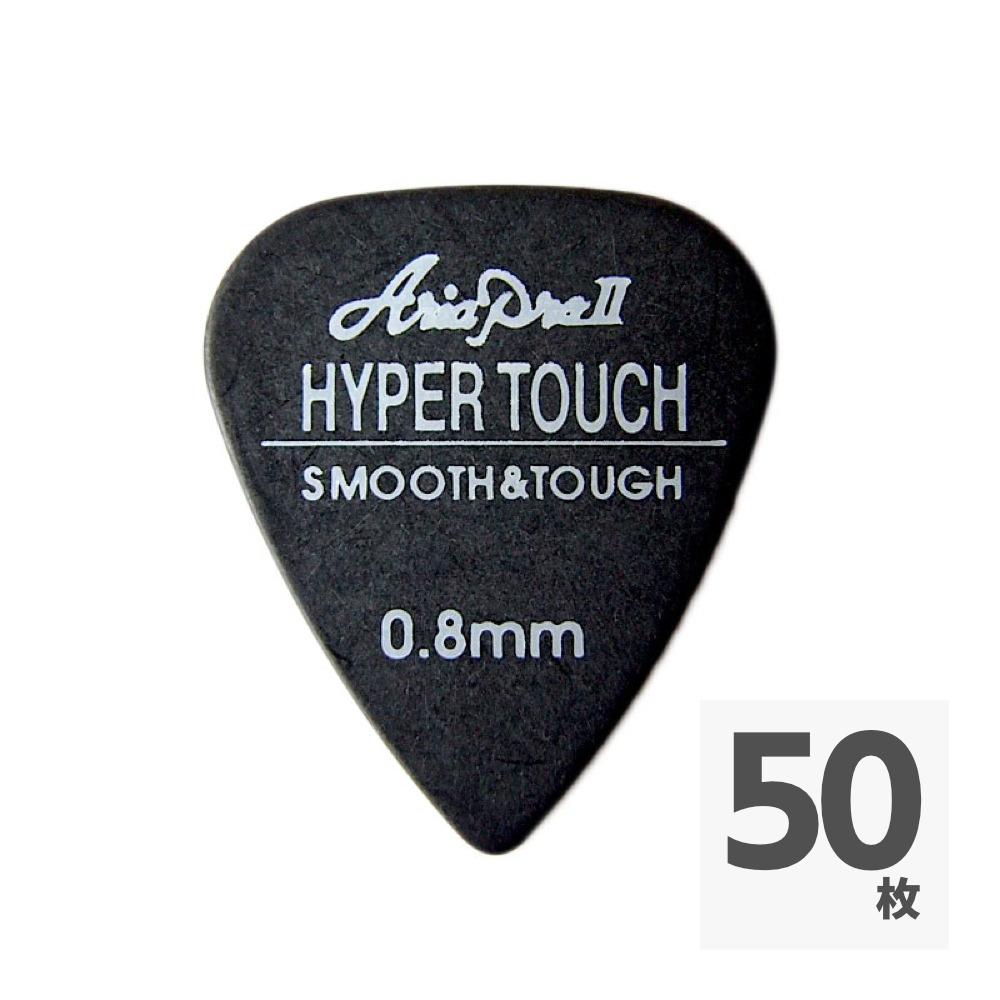 AriaProII HYPER TOUCH Tear Drop 0.8mm BK×50枚 ギターピック