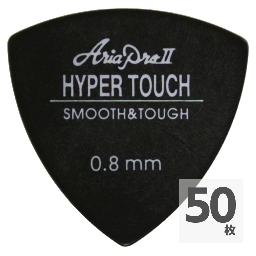 AriaProII HYPER TOUCH Triangle 0.8mm BK×50枚 ギターピック