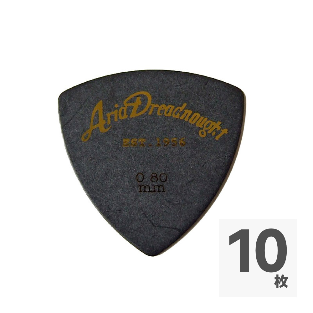 ARIA Aria Dreadnought HYPER TOUCH Triangle MEDIUM 0.8mm BK×10枚 ギターピック